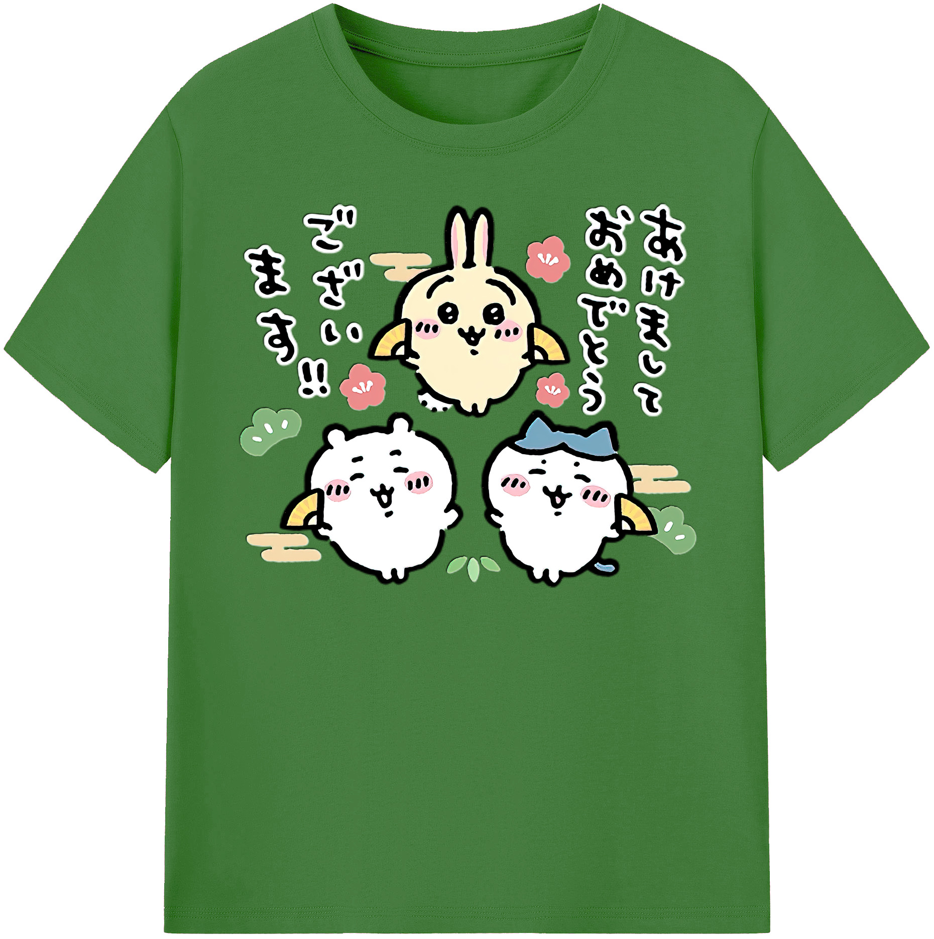 （画像用） ちいかわ ちいかわ Chii-kawa chiikawa レディースカジュアルプリントTシャツ（綿100％）